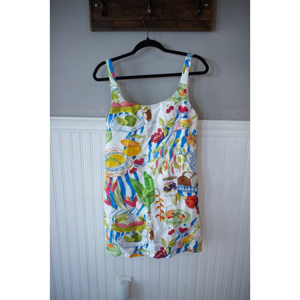 Anthropologie Farm Rio Fresh Table Linen Sleeveless Scoop-Neck Mini Dress Xs View 2